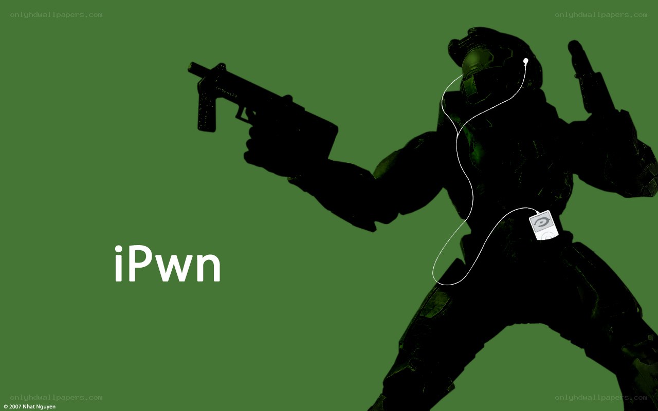 Halo soldier with iPod