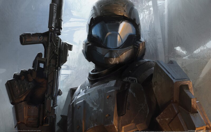 Halo soldier with rifle