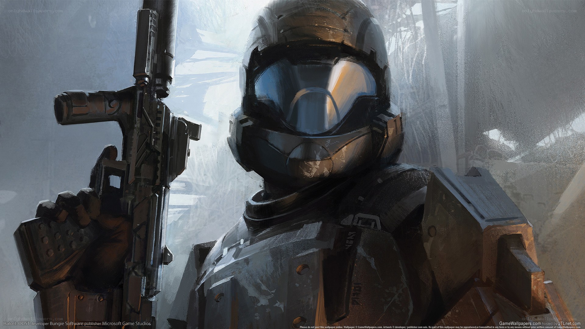 Halo soldier with rifle