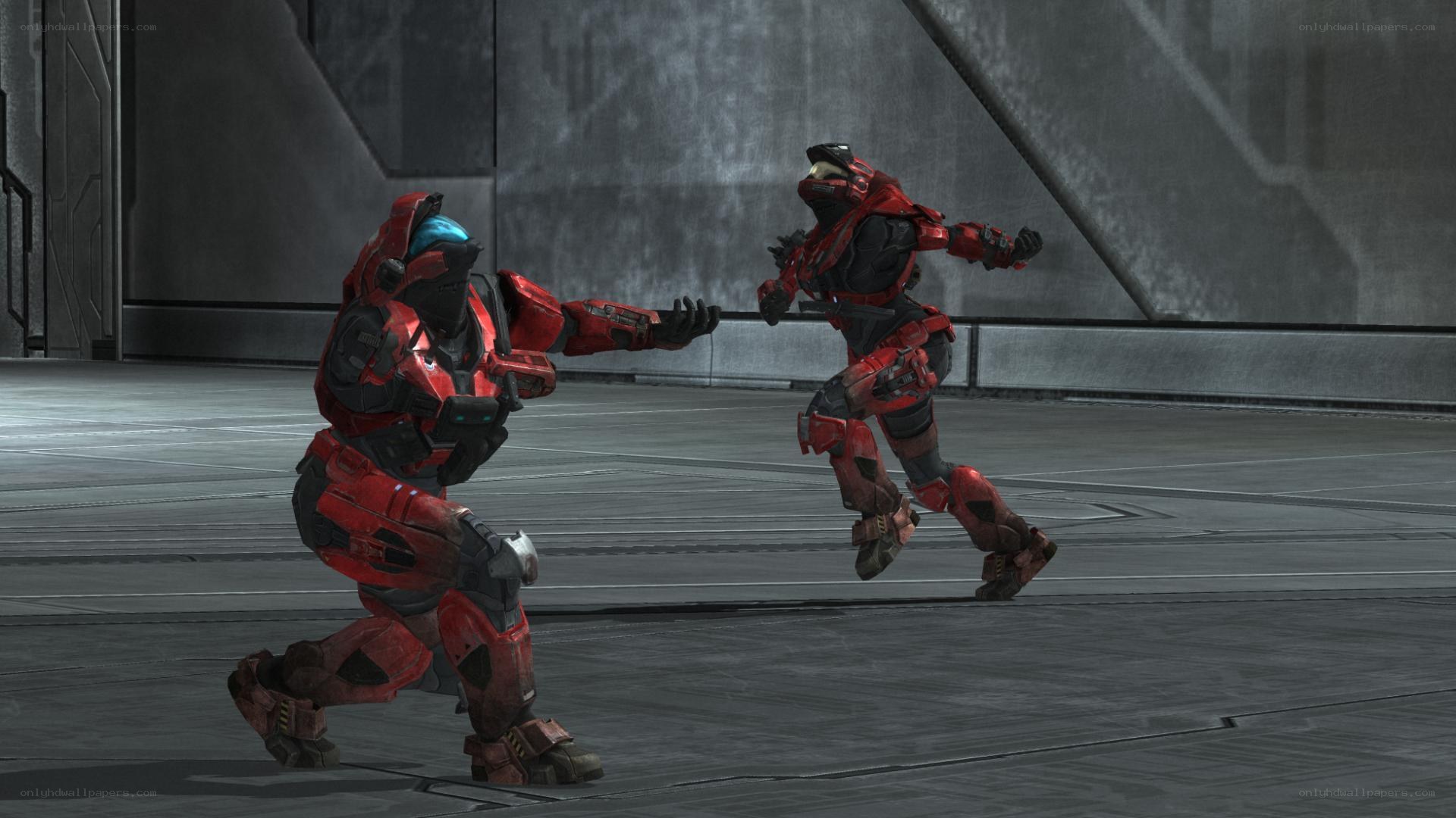 Halo soldiers in combat