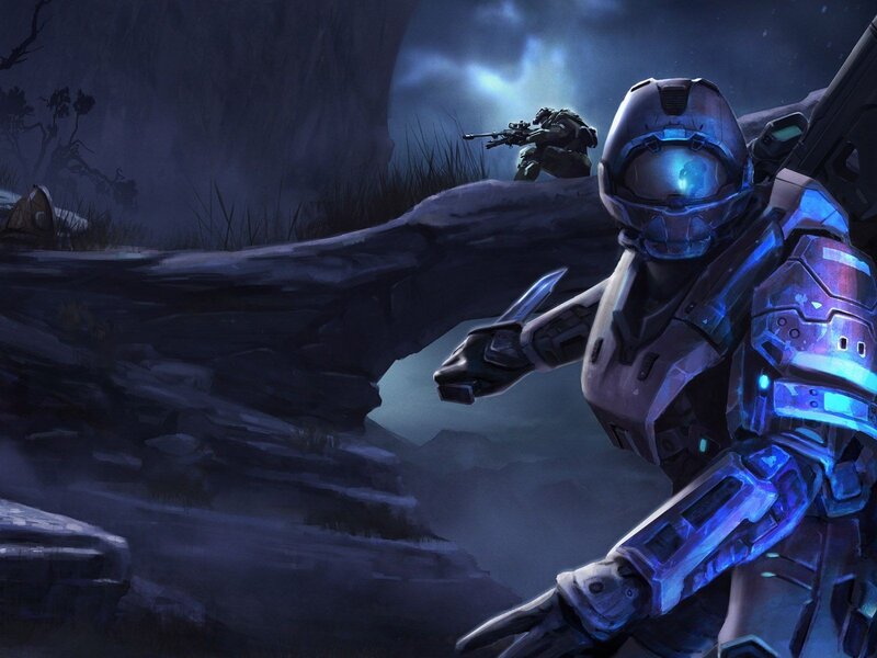 Halo soldiers in combat