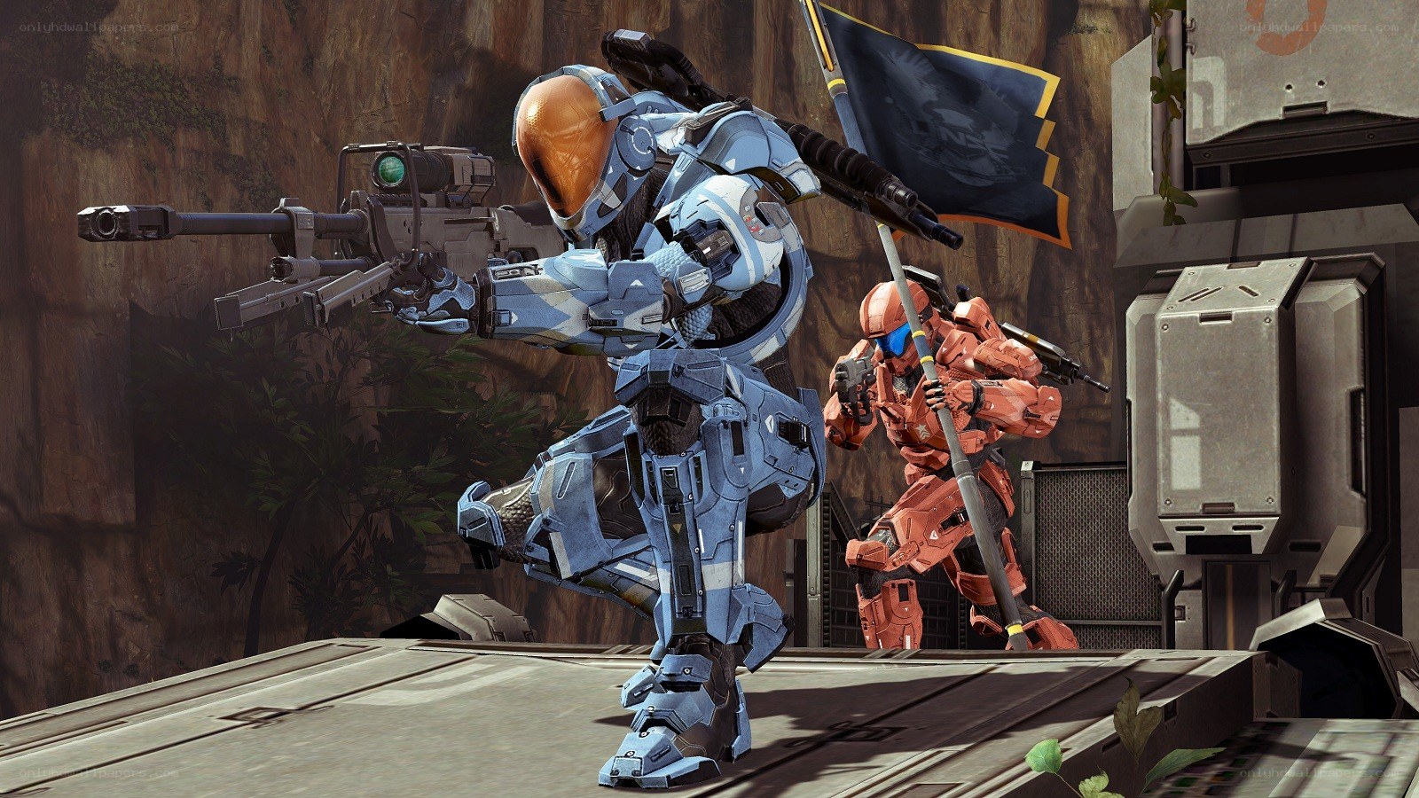 Halo soldiers in combat