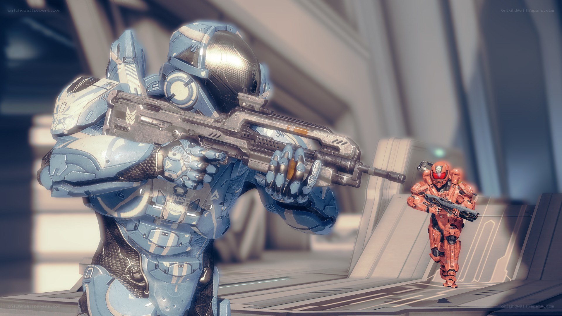 Halo soldiers in combat