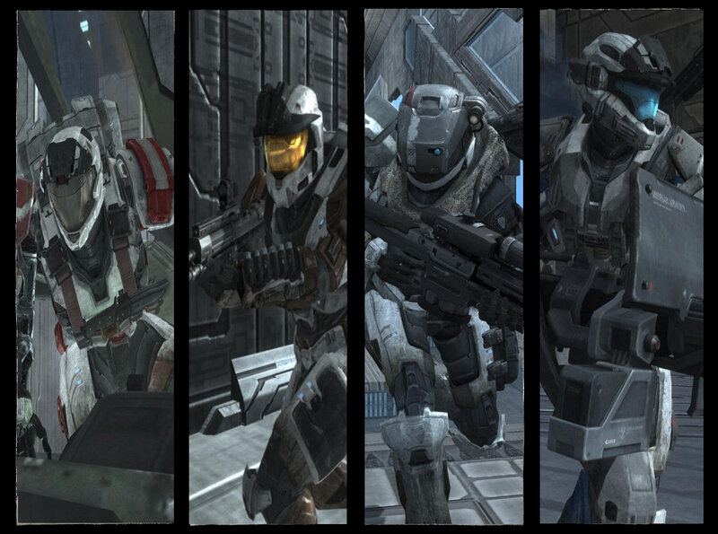 Halo soldiers in combat gear