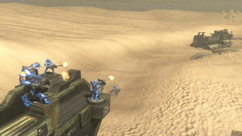 Halo soldiers in desert combat
