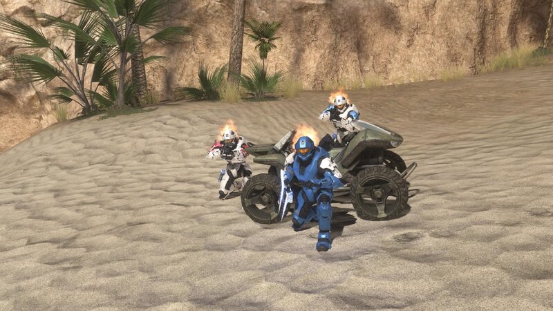 Halo soldiers in desert combat