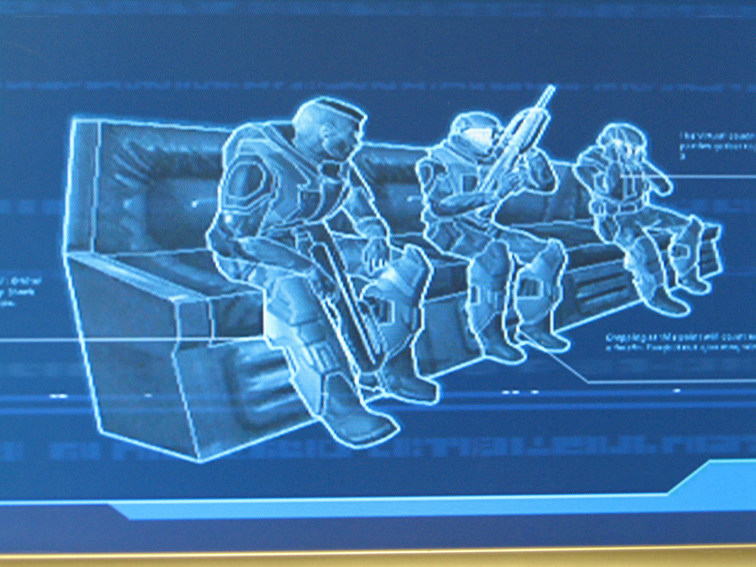 Halo soldiers on a couch