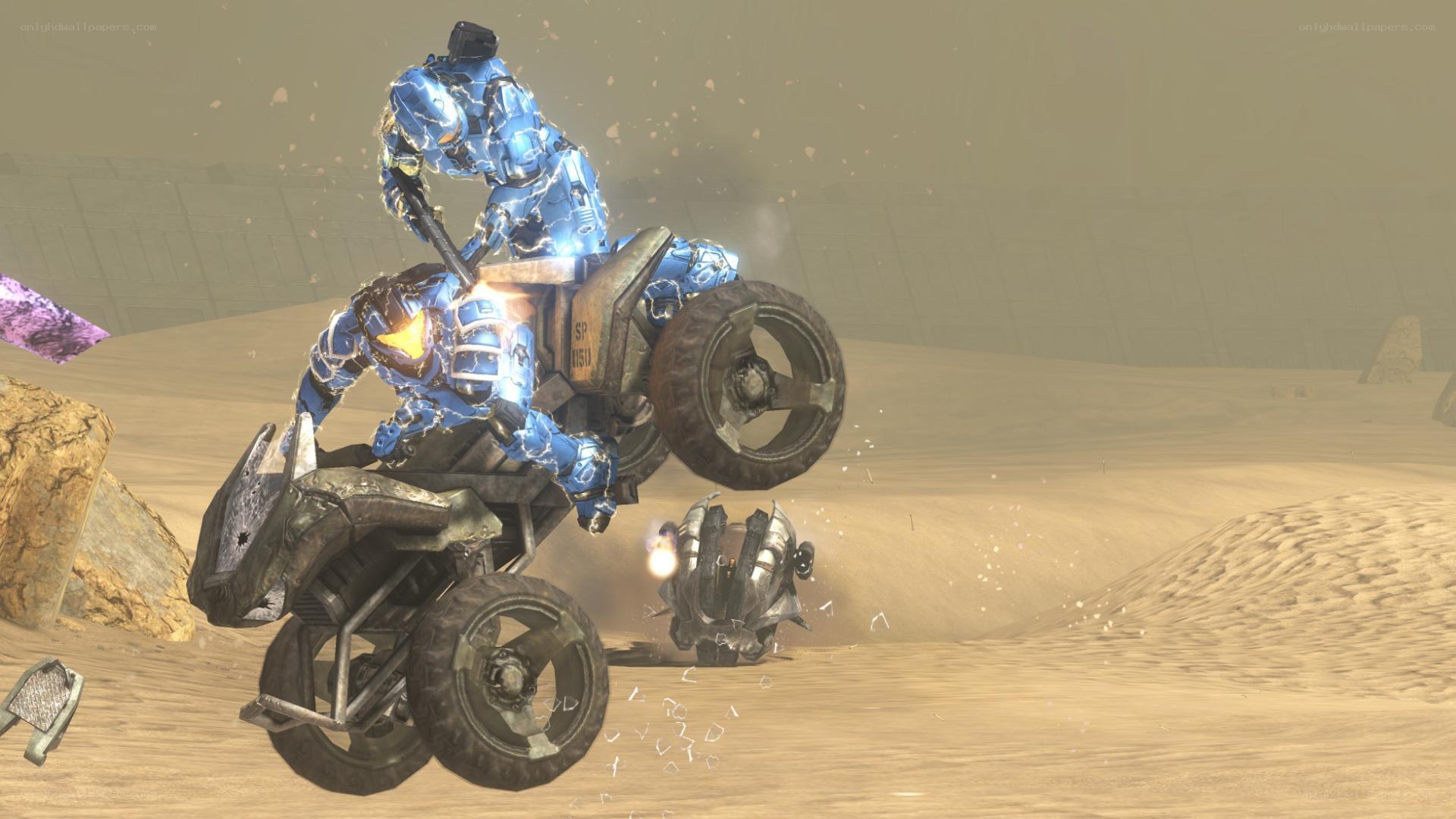 Halo soldiers on motorcycles