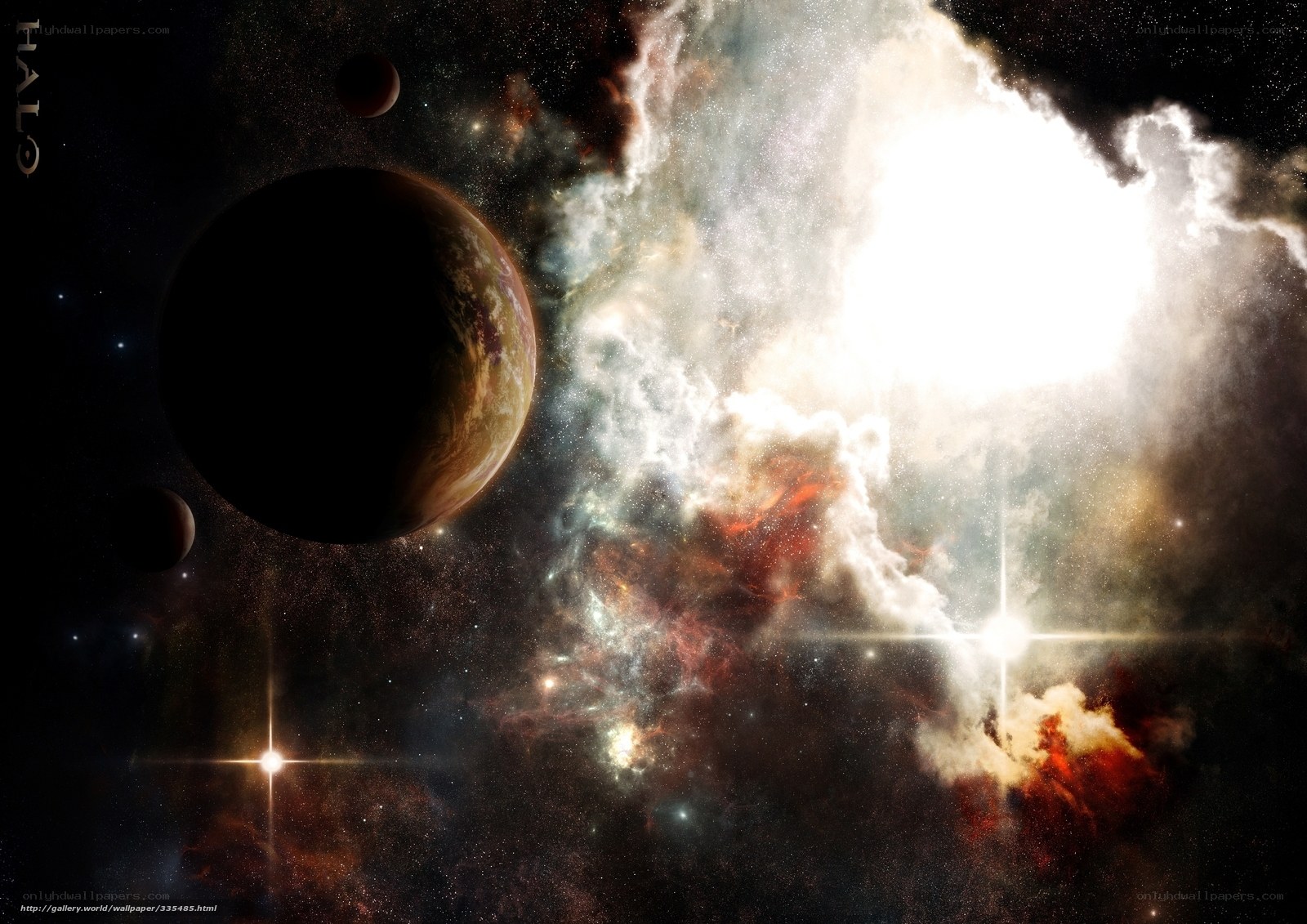 Halo space nebula scene