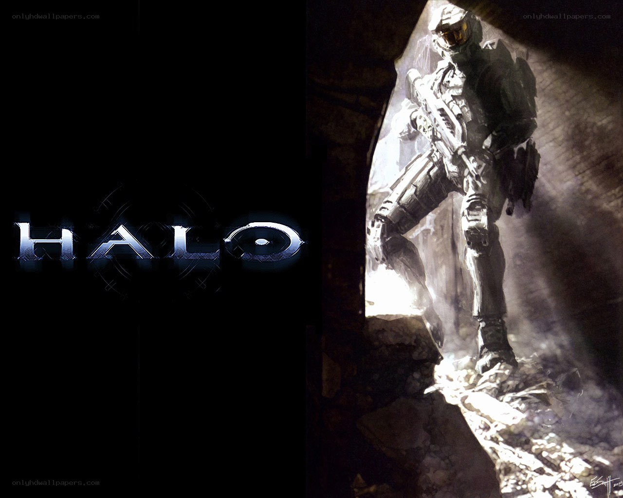 Halo Spartan in a cave