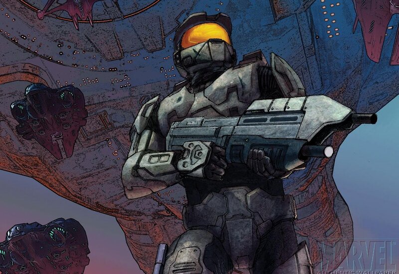 Halo Spartan in combat