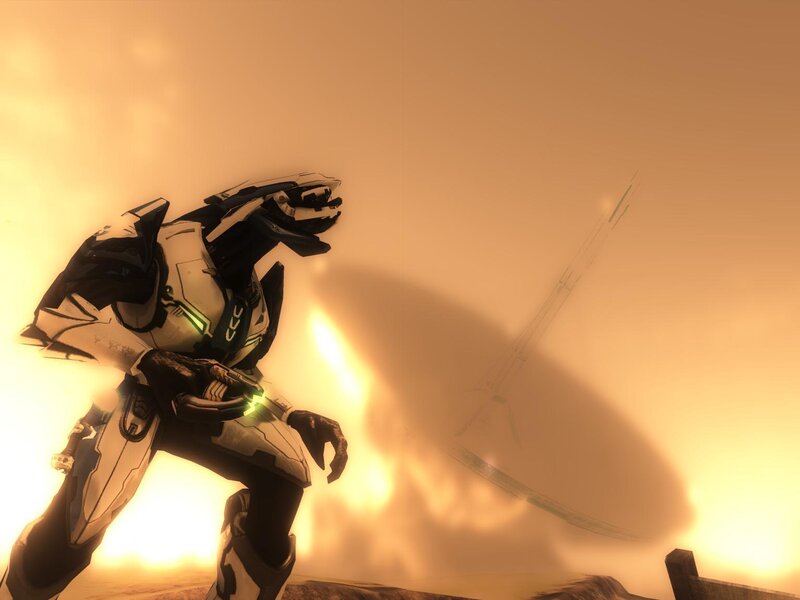 Halo Spartan in combat