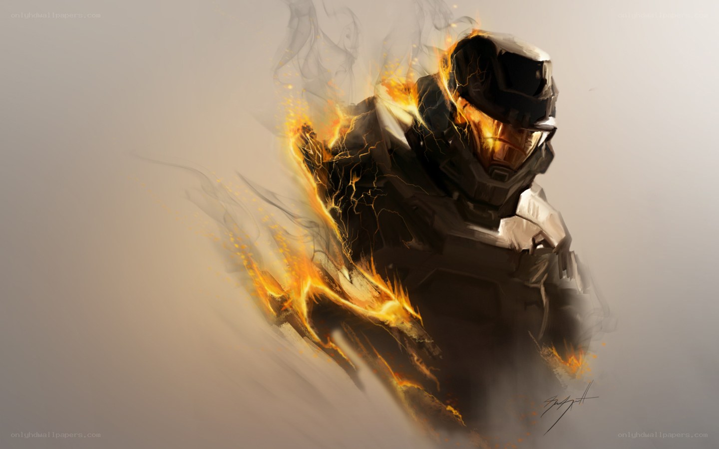 Halo Spartan in flames