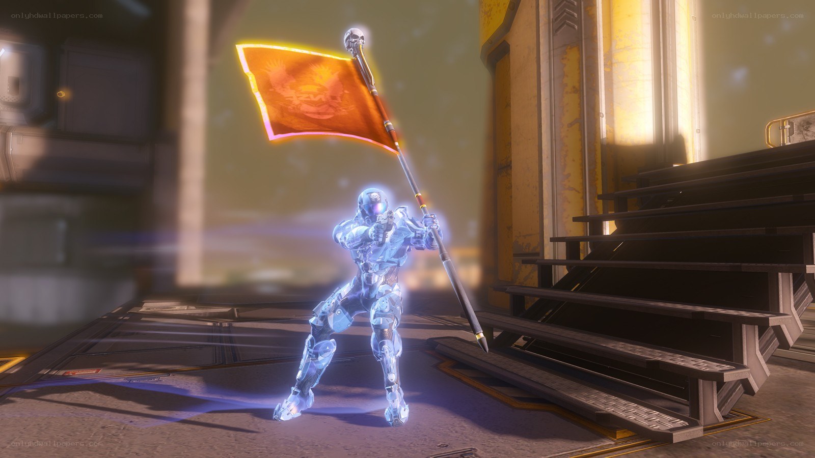 Halo Spartan with Flag