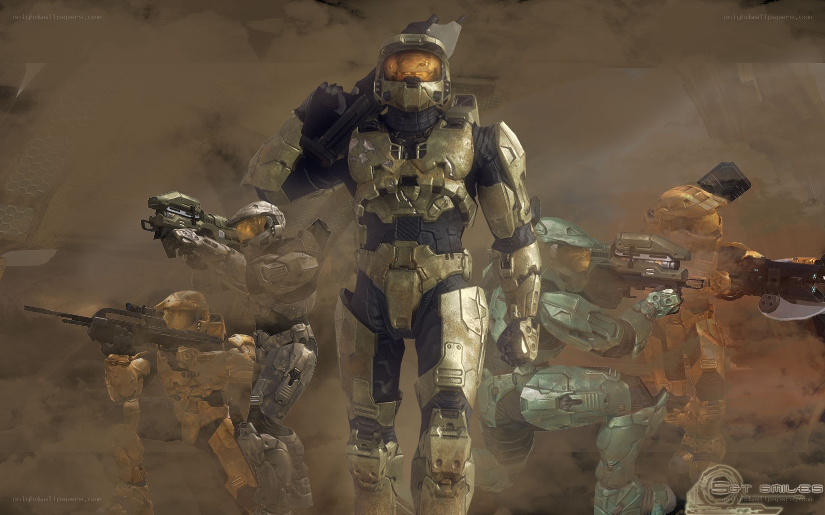 Halo Spartans in combat