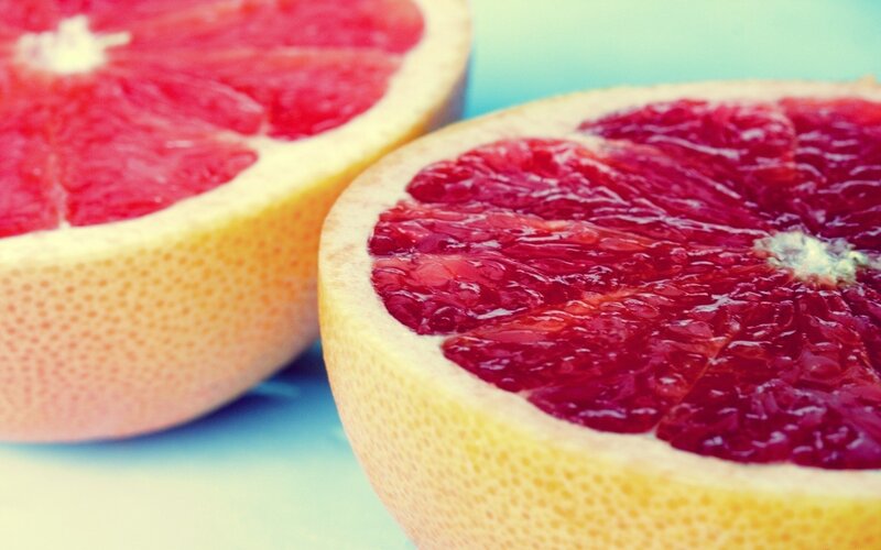 Halved Grapefruit — Red