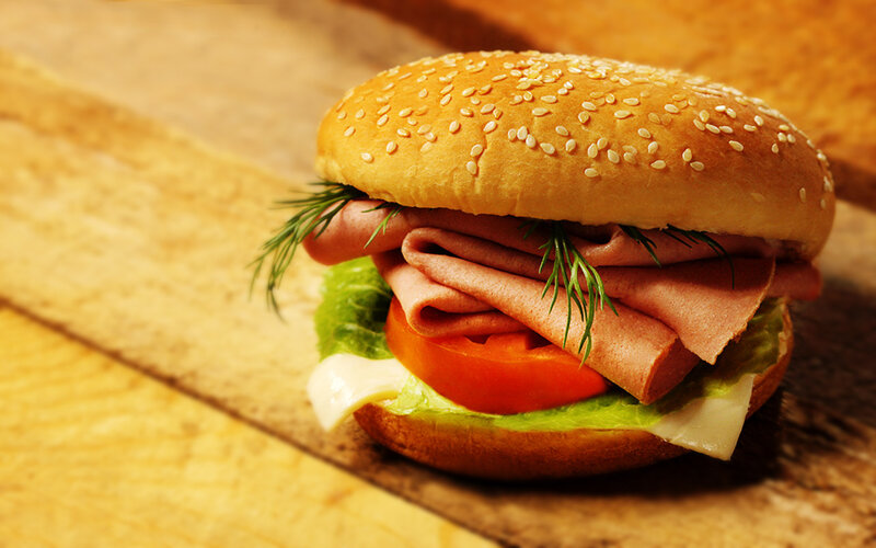 Ham and Cheese Sandwich — Brown