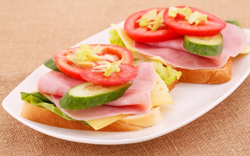 Ham and Cheese Sandwich — White