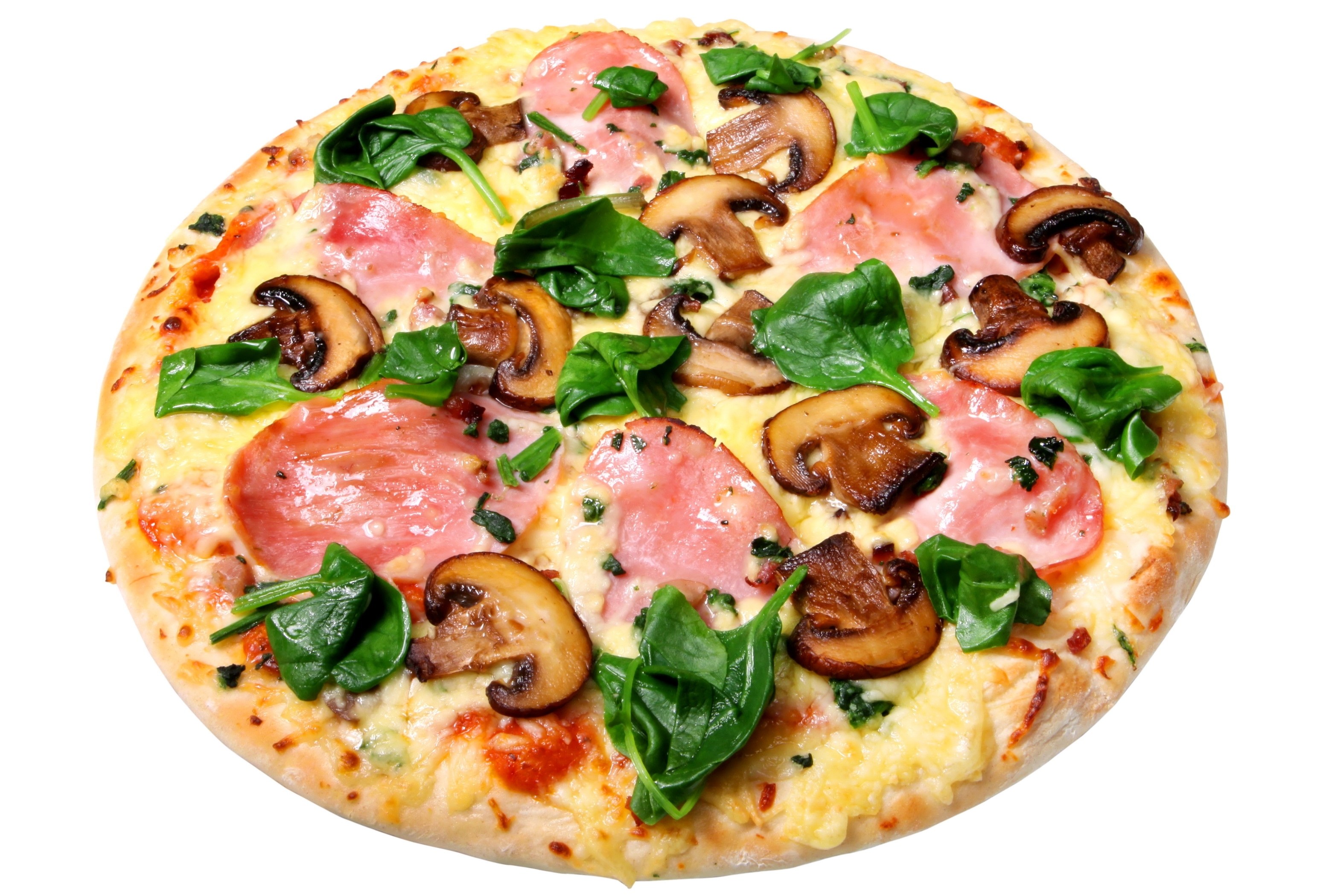 ham and mushroom pizza