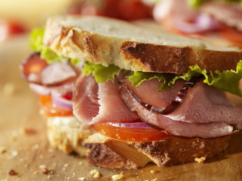 Ham Sandwich with Lettuce