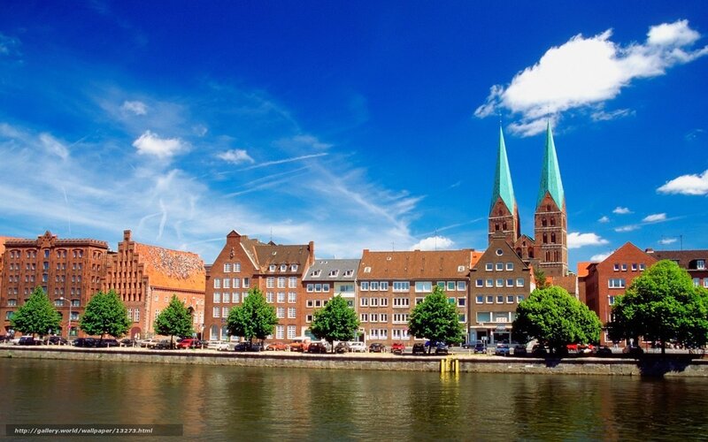 Hamburg cityscape with church spires