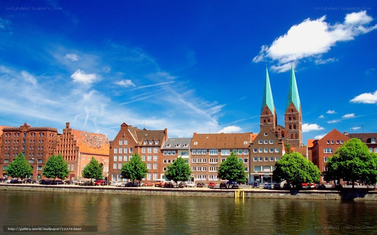 Hamburg cityscape with church spires