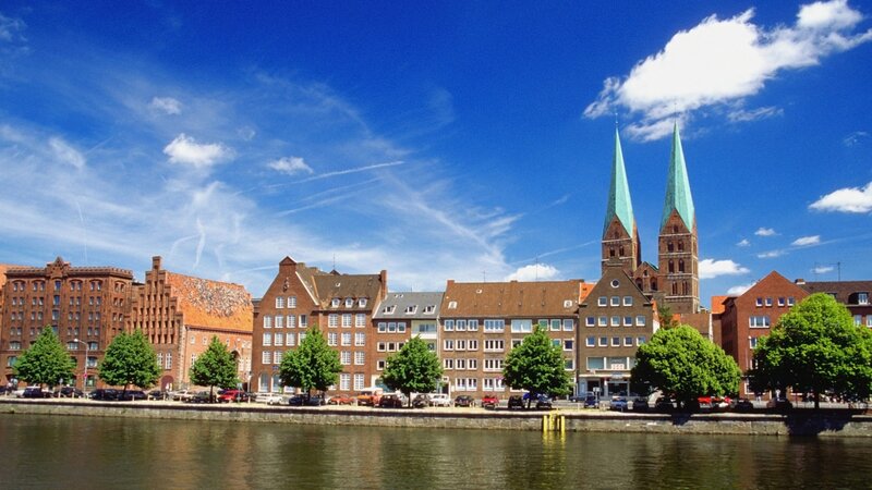Hamburg skyline with church spires
