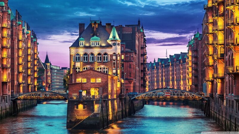 Hamburg Warehouse District — Blue