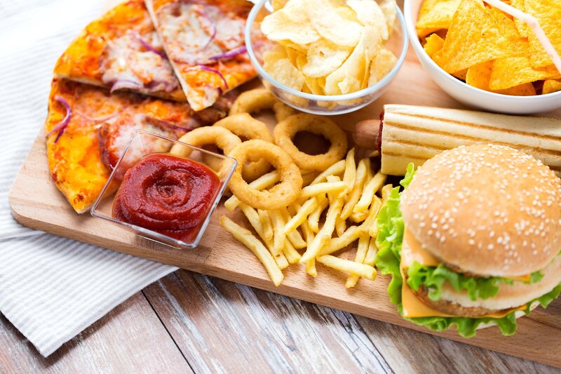 Hamburger and Fries — Brown