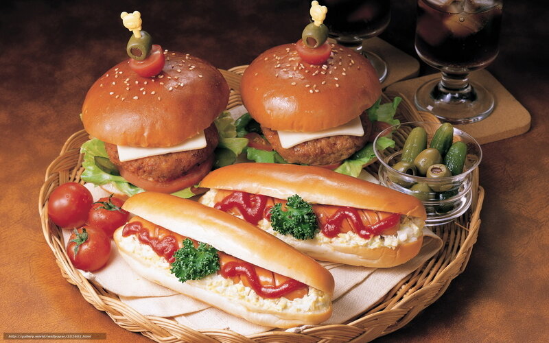 Hamburger and Hot Dog Meal