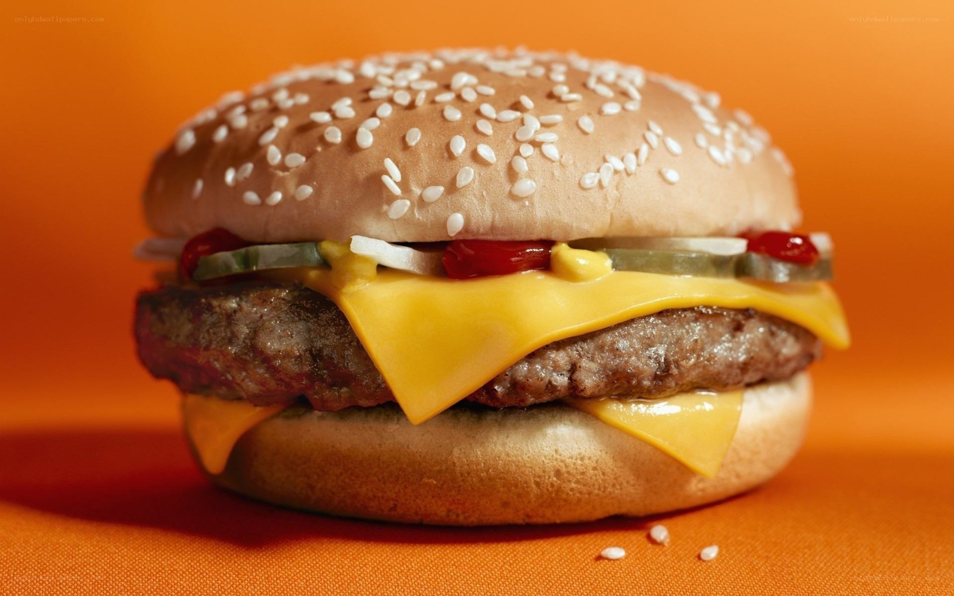hamburger with cheese and toppings