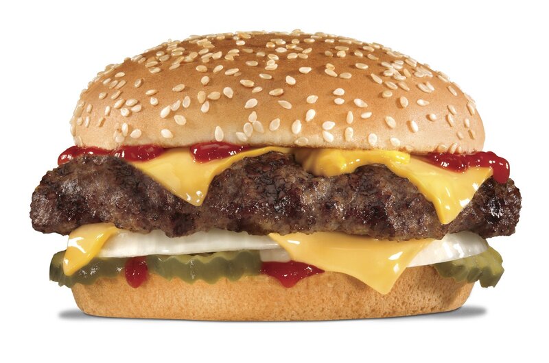Hamburger with Cheese — Brown, Neutral, Photograph
