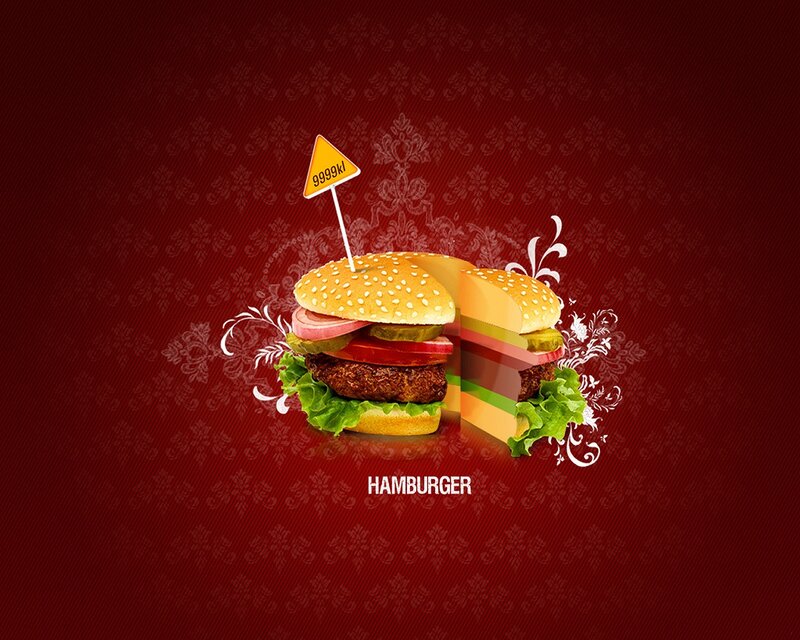 Hamburger with Flag
