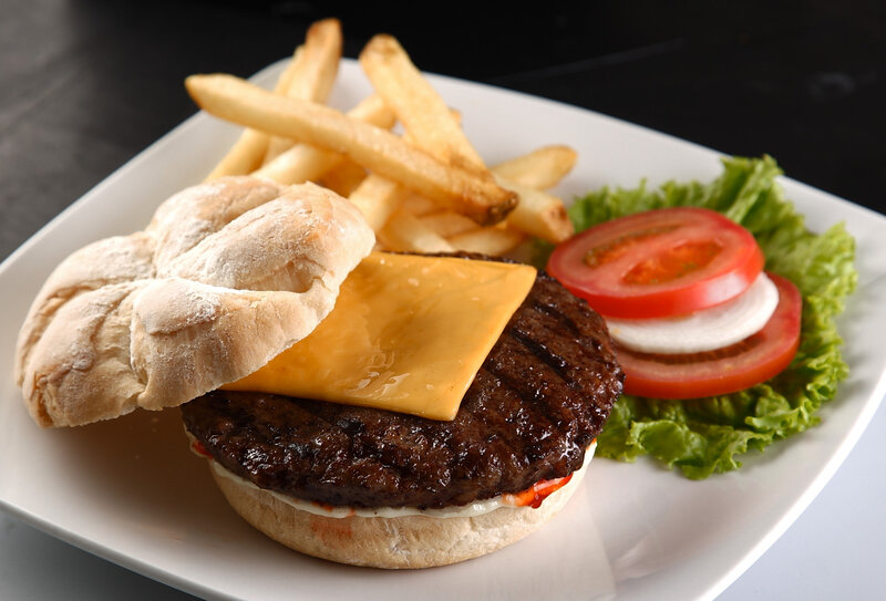 Hamburger with Fries — Brown, Neutral