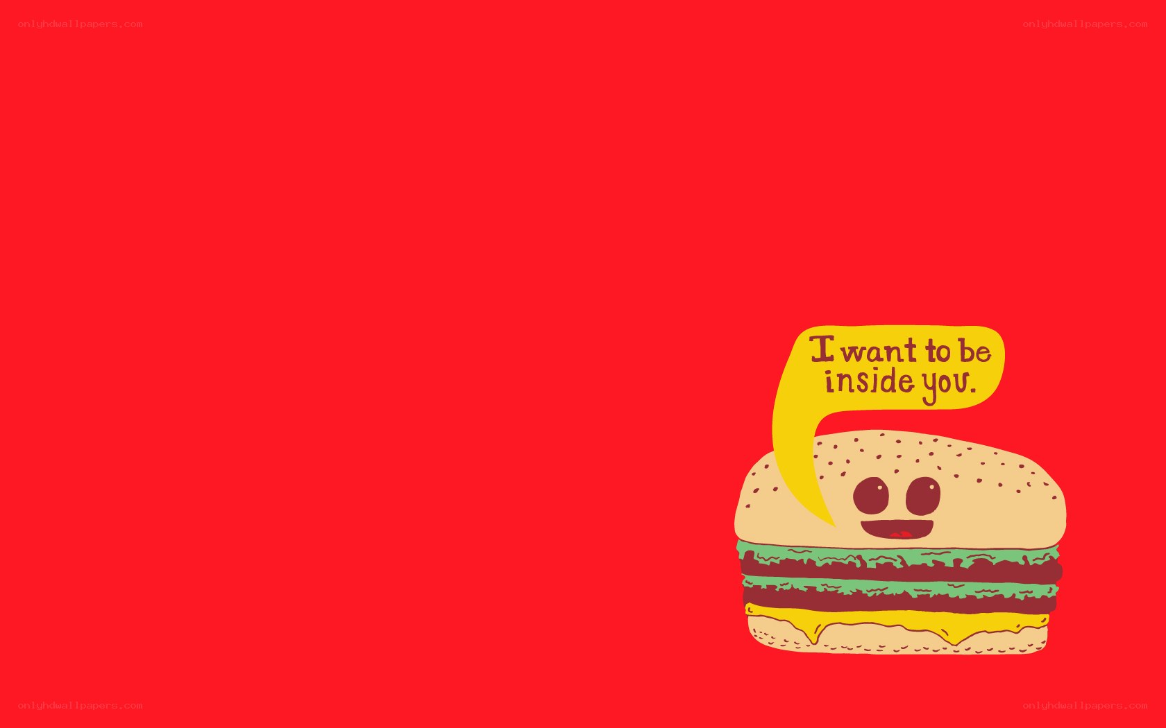 hamburger with funny quote