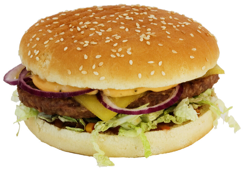 Hamburger with Toppings — Brown