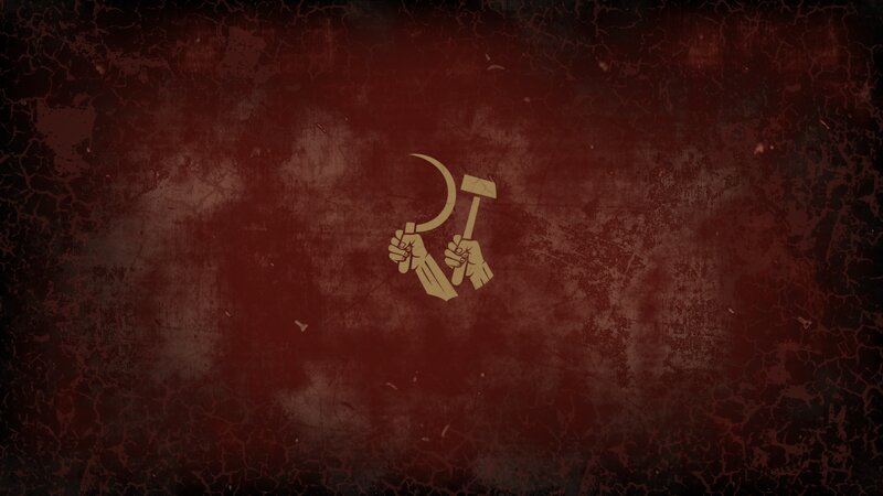 Hammer and Sickle Symbol — Red, Dramatic, Illustration, Hands