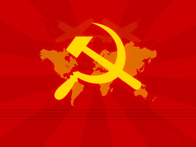 Hammer and Sickle Symbol — Red, Dramatic, Vector Art