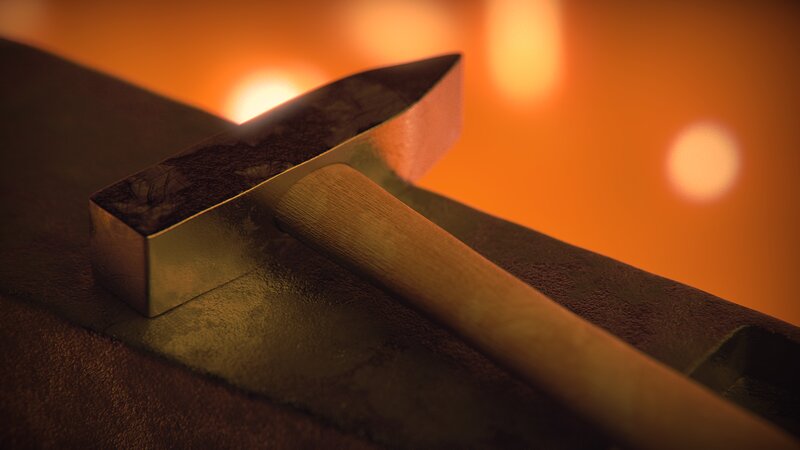 Hammer on Anvil