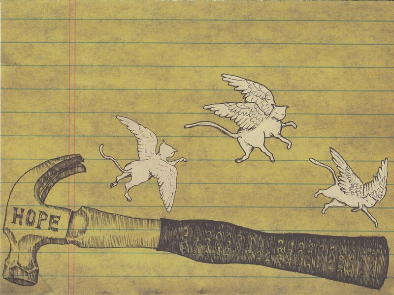 Hammer with flying cats