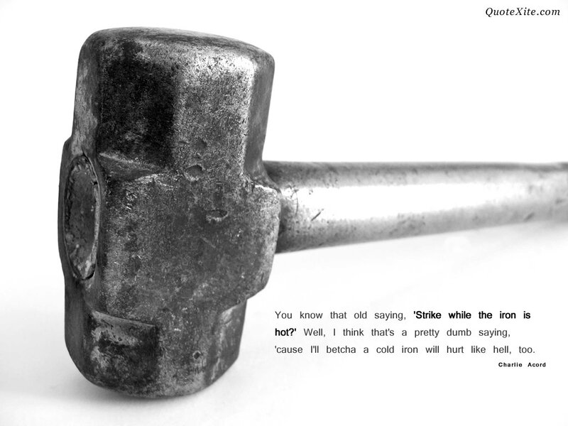 Hammer with quote