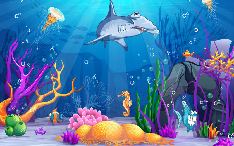Hammerhead Shark in Coral Reef