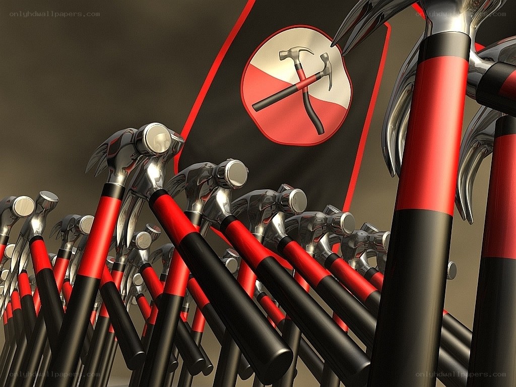 Hammers and labor symbol