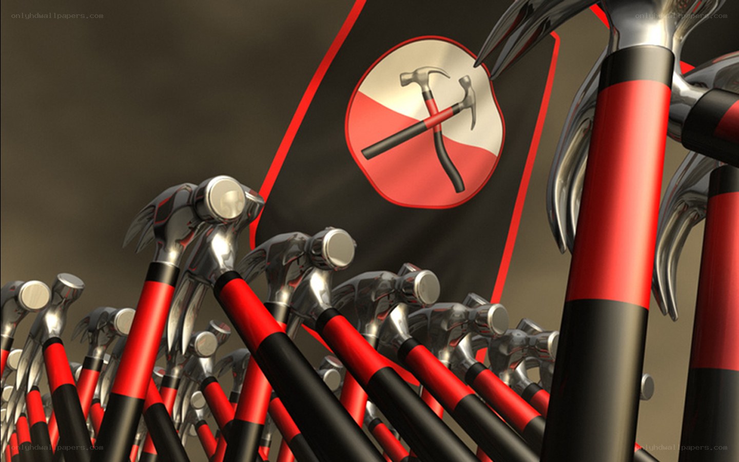 Hammers and labor symbol