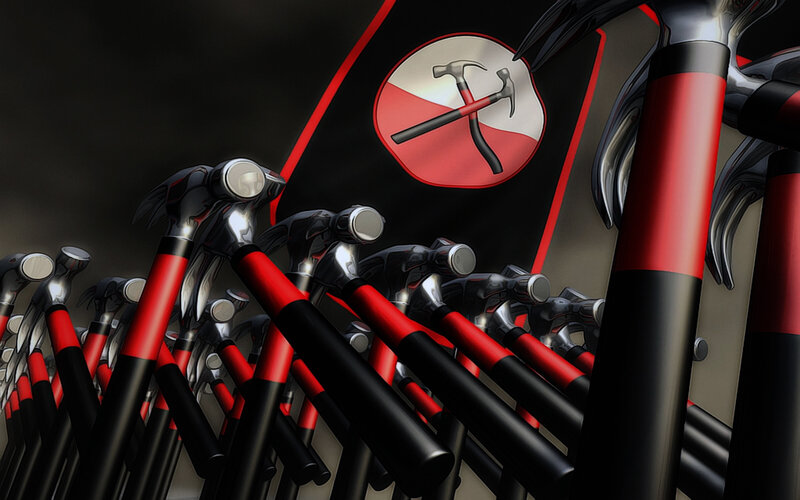 Hammers in Formation — Black, Dramatic