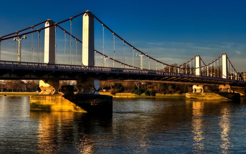 Hammersmith Bridge at sunset