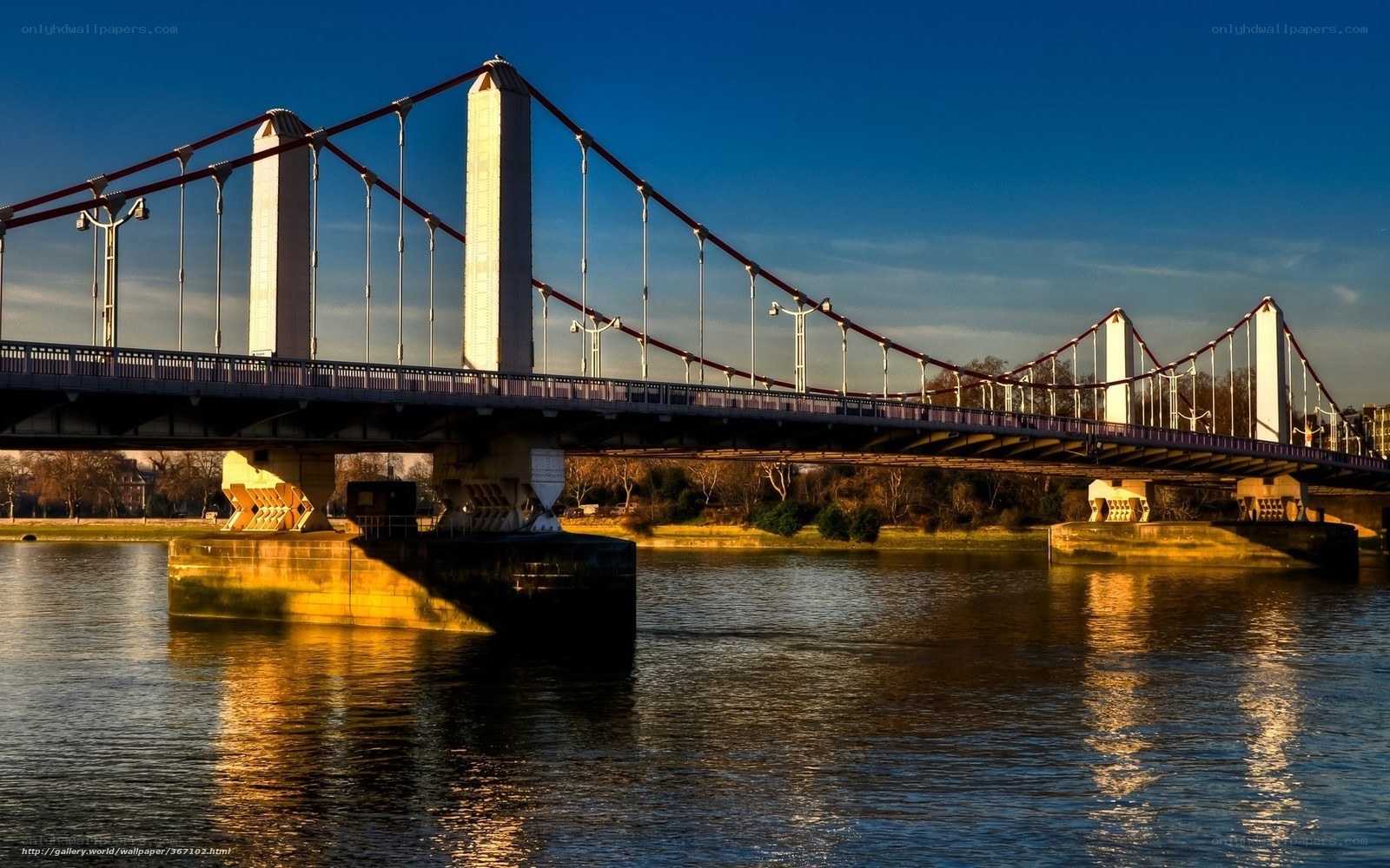 Hammersmith Bridge at sunset