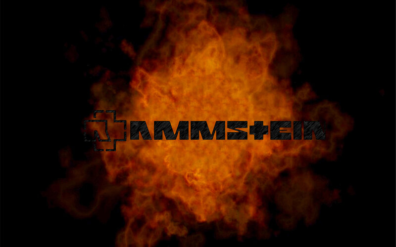 Hammerstein logo with fire background