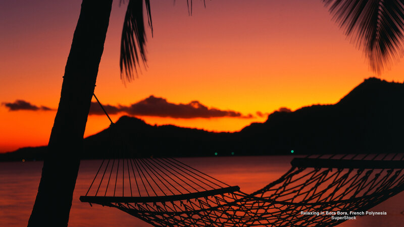 Hammock at Sunset — Orange