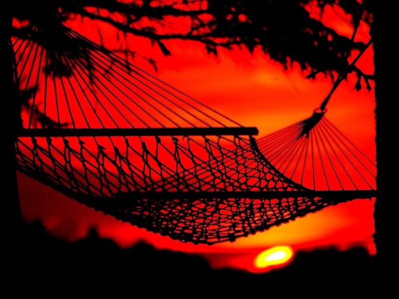 Hammock at sunset